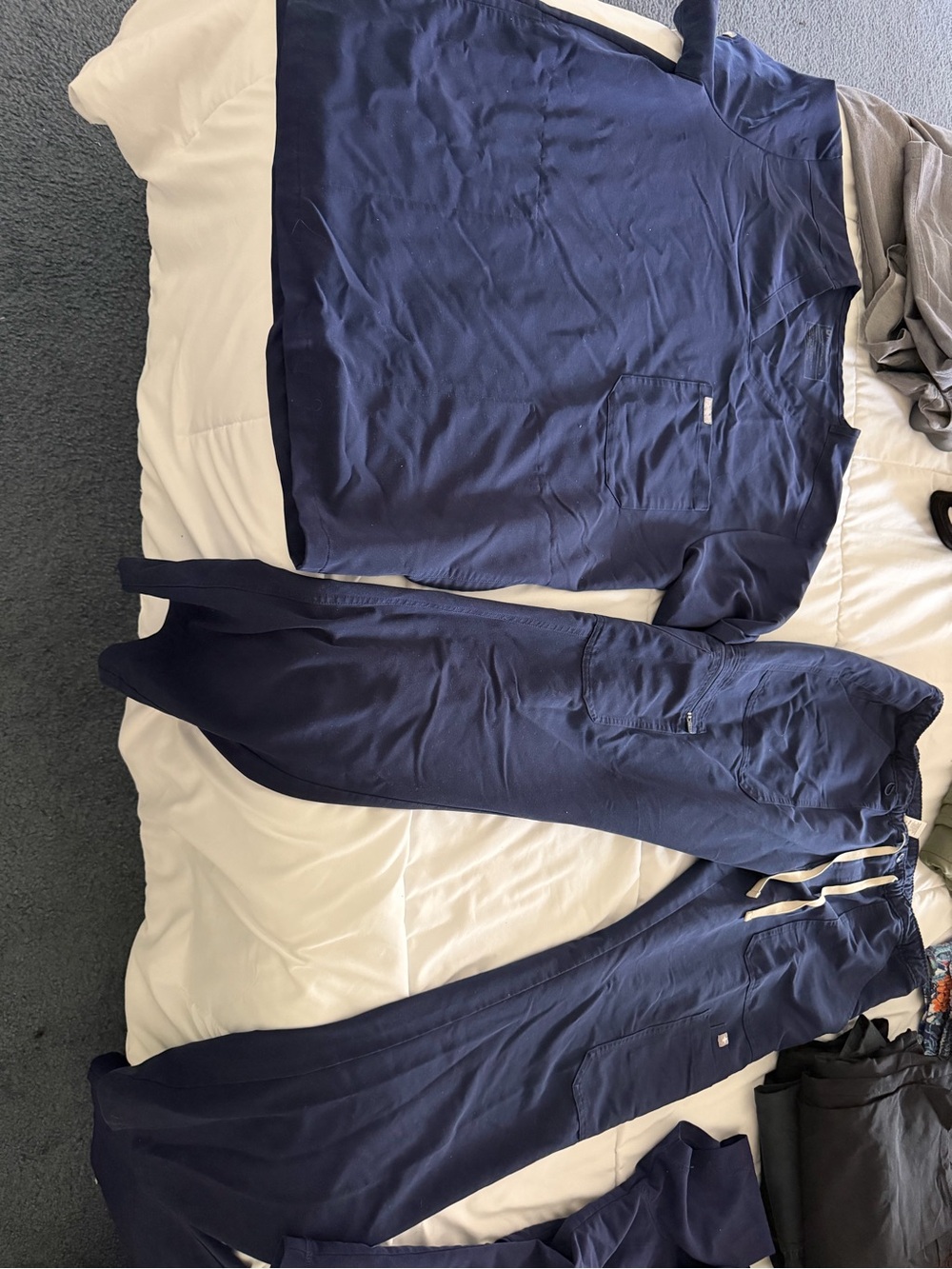 Figs Men's Navy Windbreaker Set - Dark Blue Two-Piece